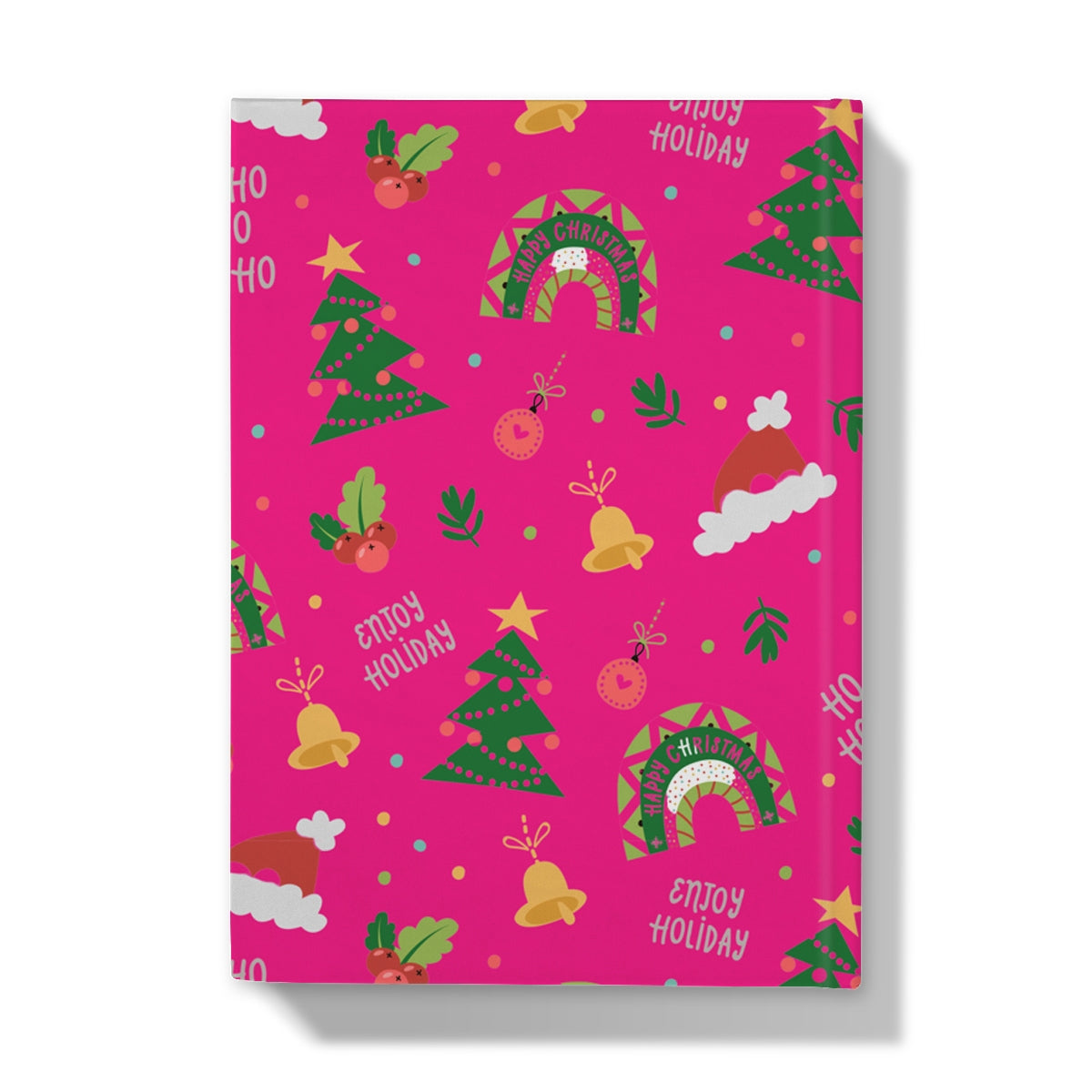 Pink Christmas Ho Ho Ho Hardback Journal