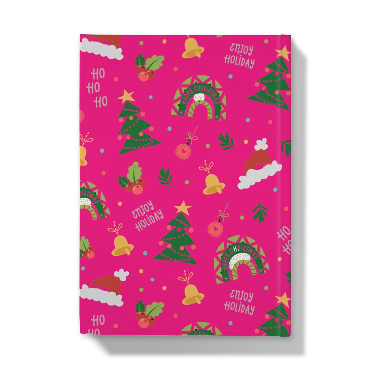 Pink Christmas Ho Ho Ho Hardback Journal