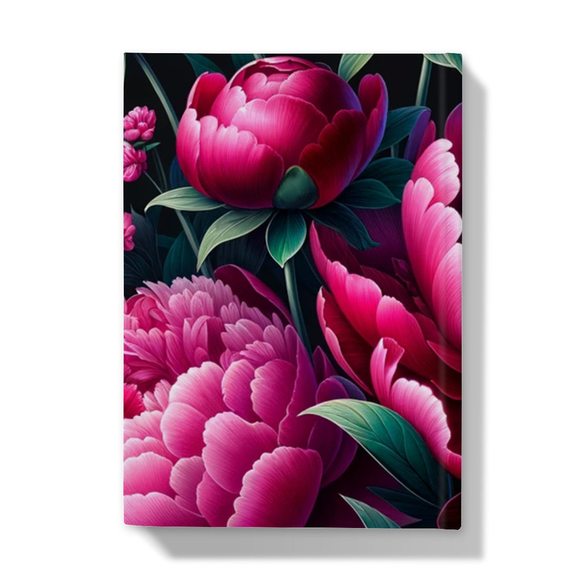 Dark Pink Peony Hardback Journal
