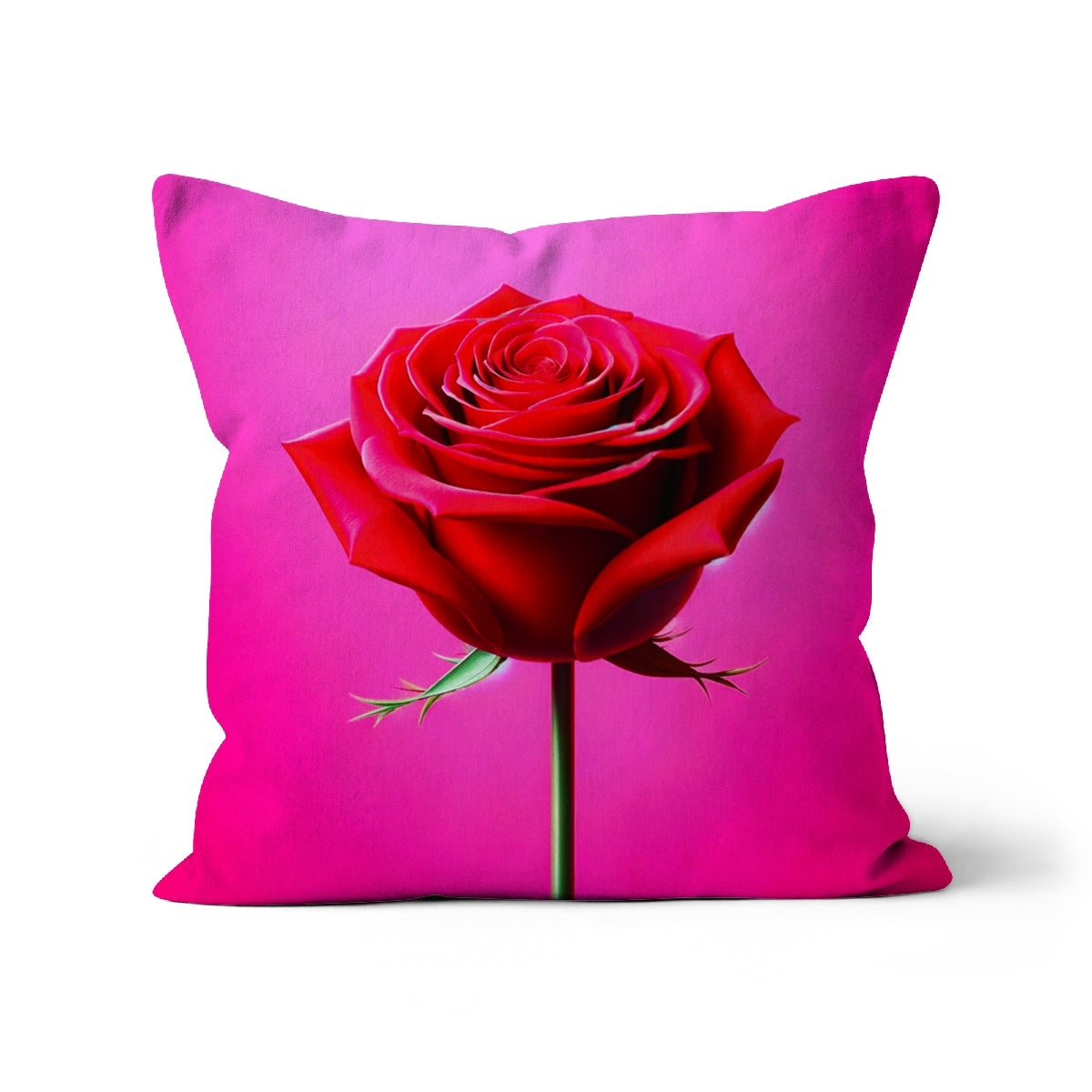 Red Rose Pink Cushion