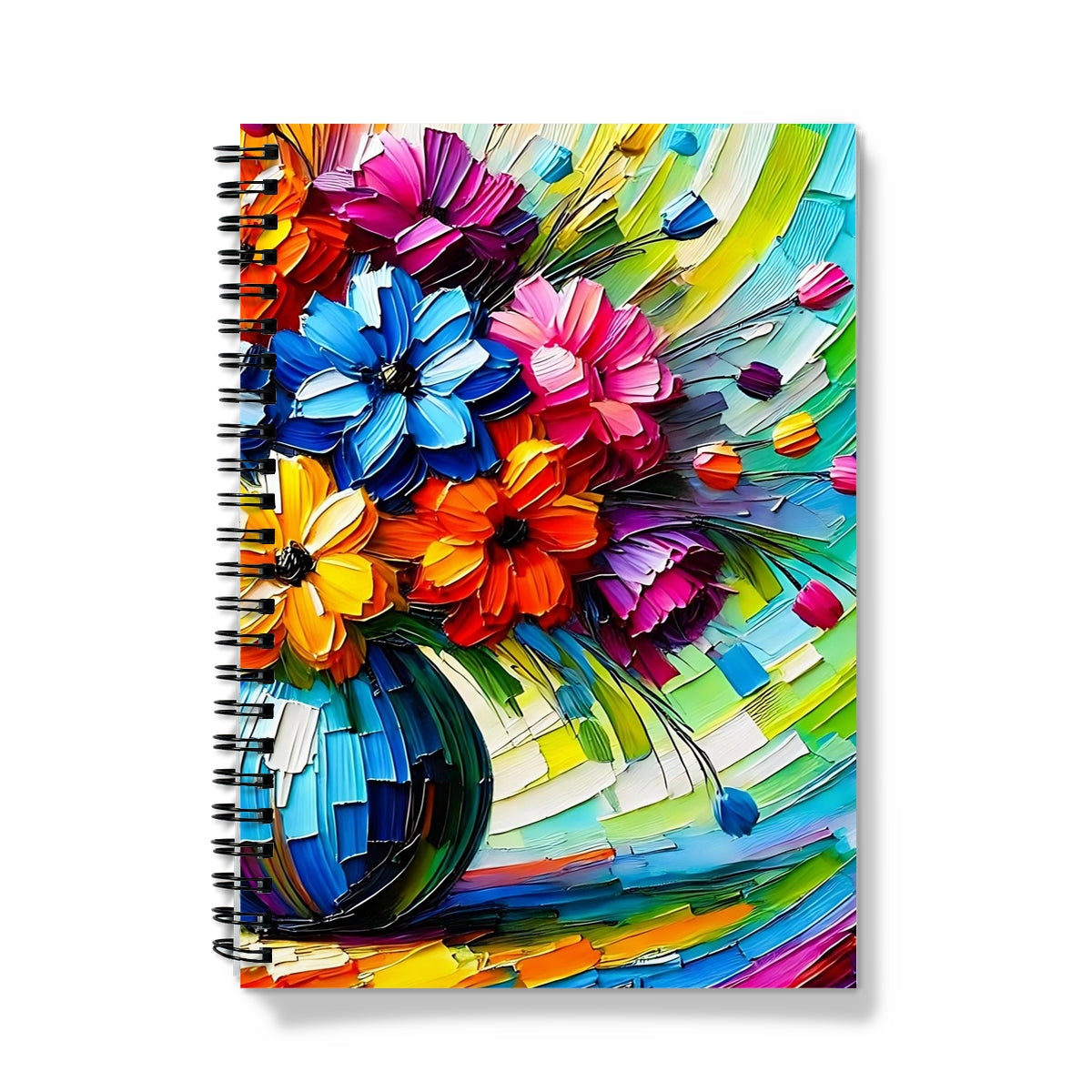 Painted Flower Vase Notebook
