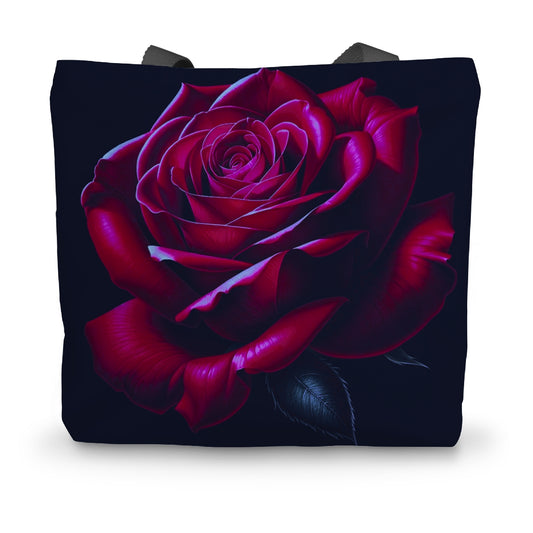 Dark Rose Canvas Tote Bag