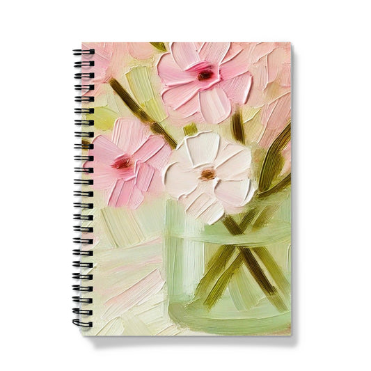 Pink Flower Jar Notebook