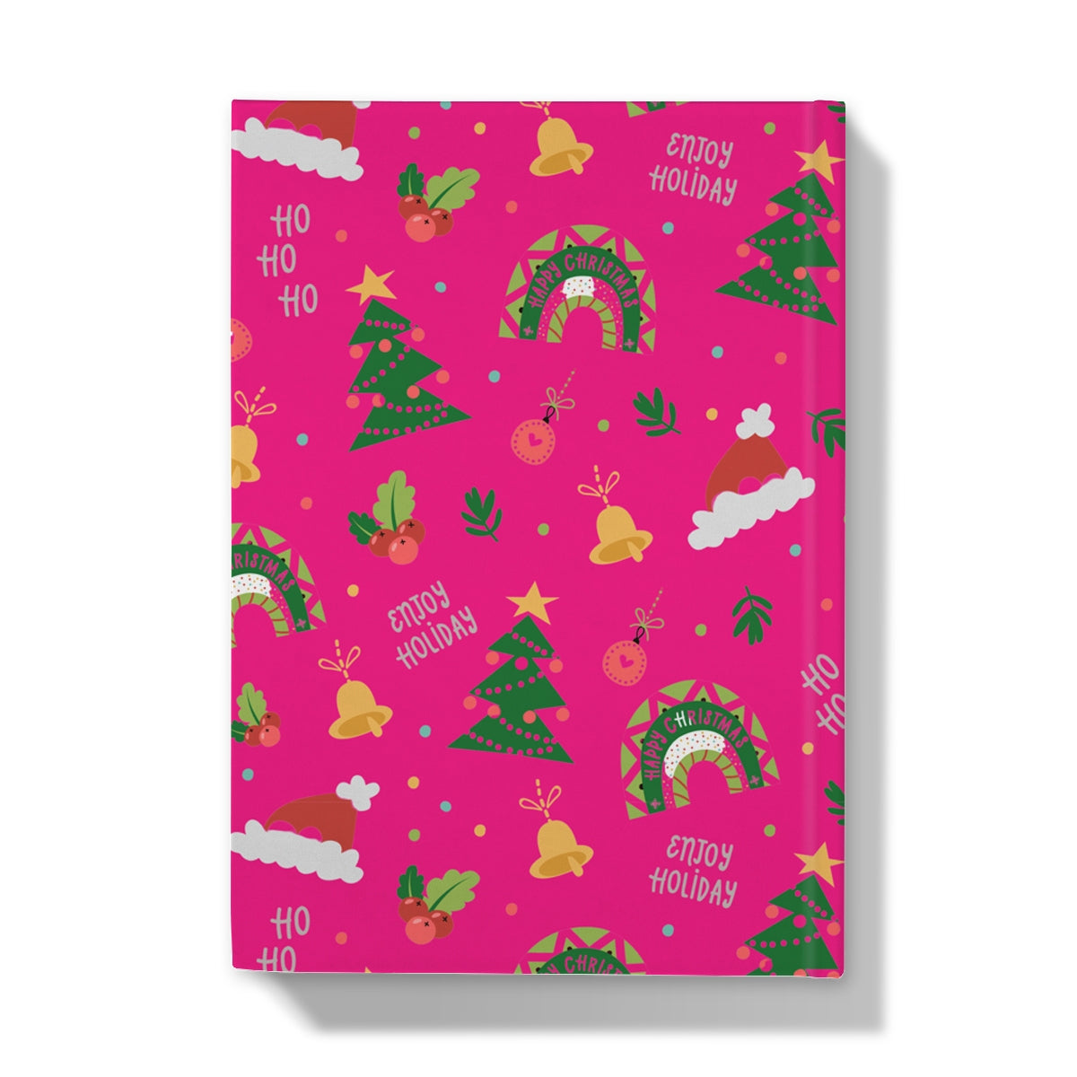 Pink Christmas Ho Ho Ho Hardback Journal