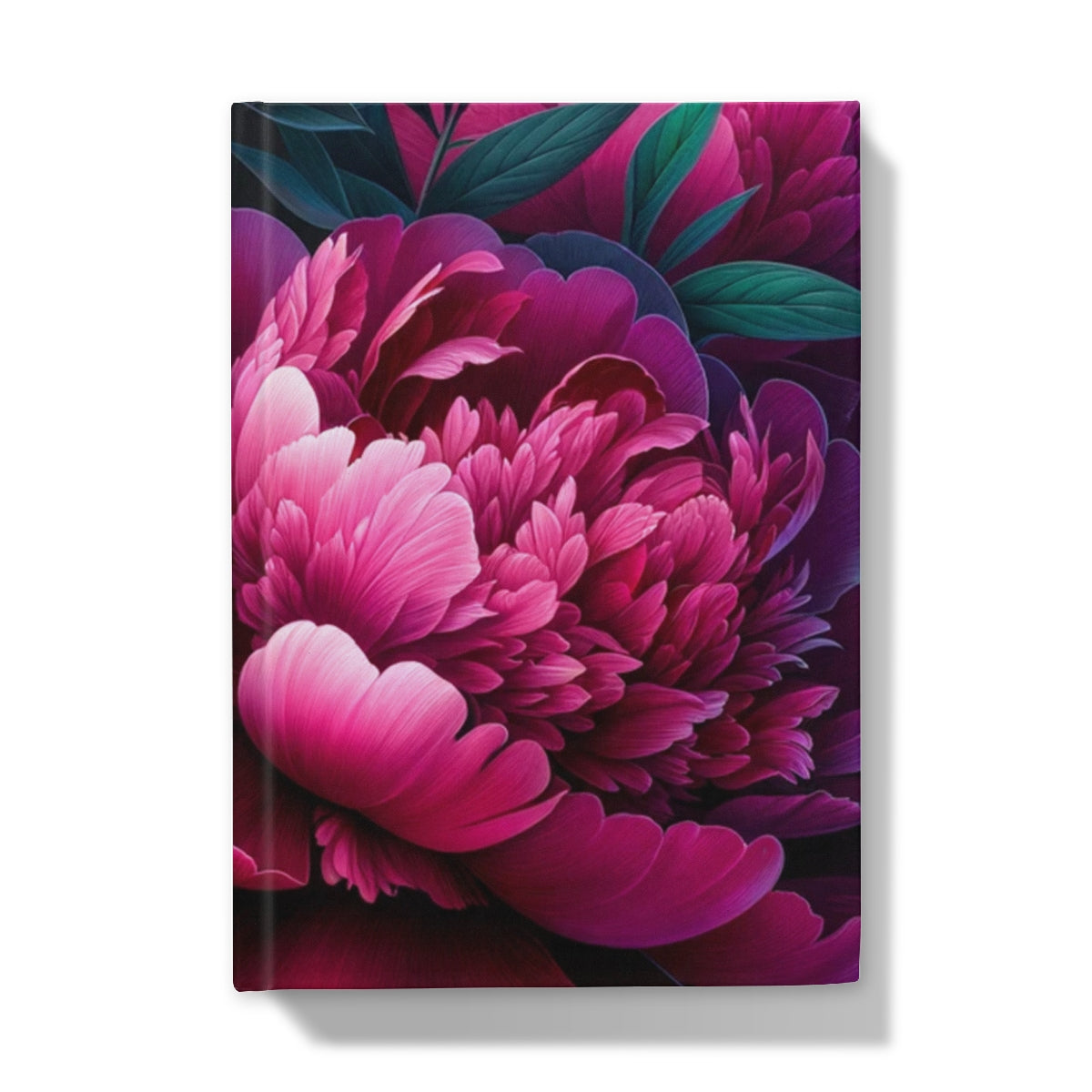 Dark Pink Peony Hardback Journal