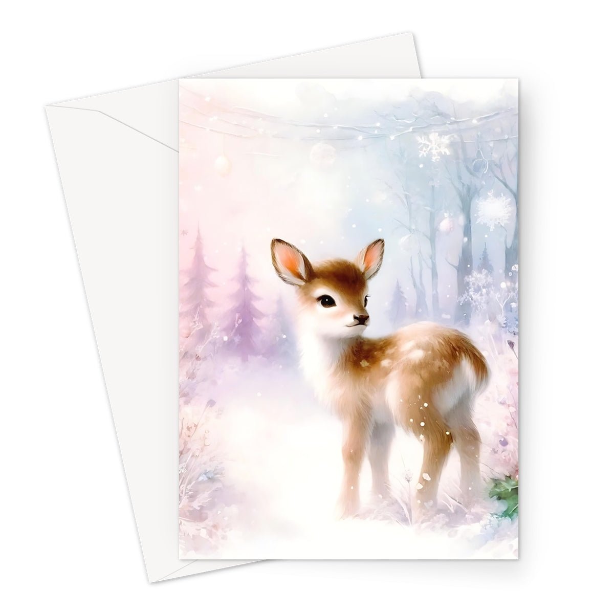 Baby Reindeer Christmas Greeting Cards - Pack of 10 Cards