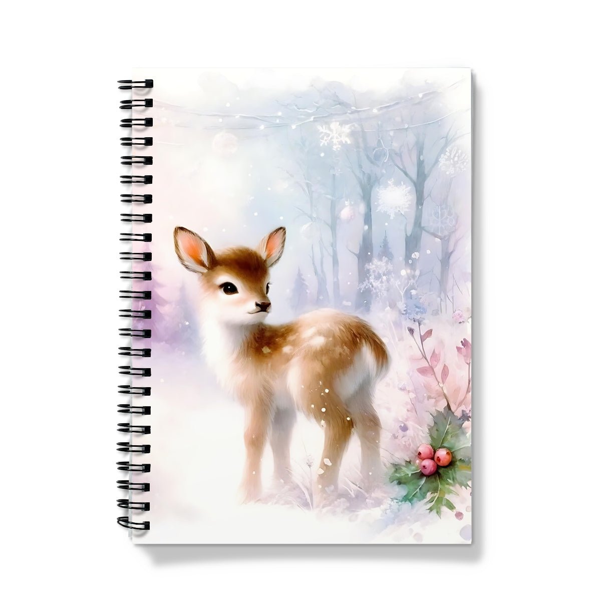 Baby Reindeer Christmas Spiral Notebook