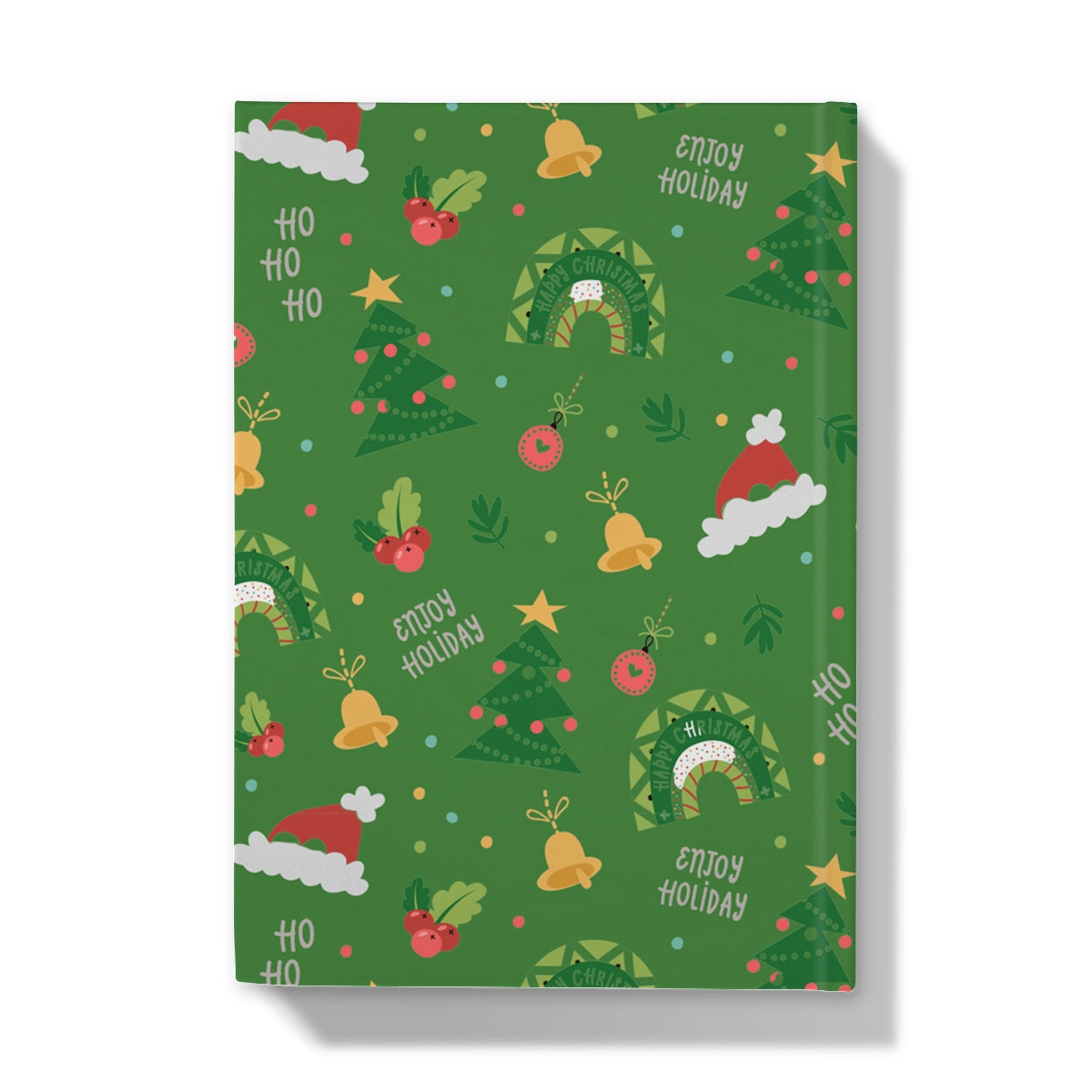 Green Christmas Ho Ho Ho Hardback Journal