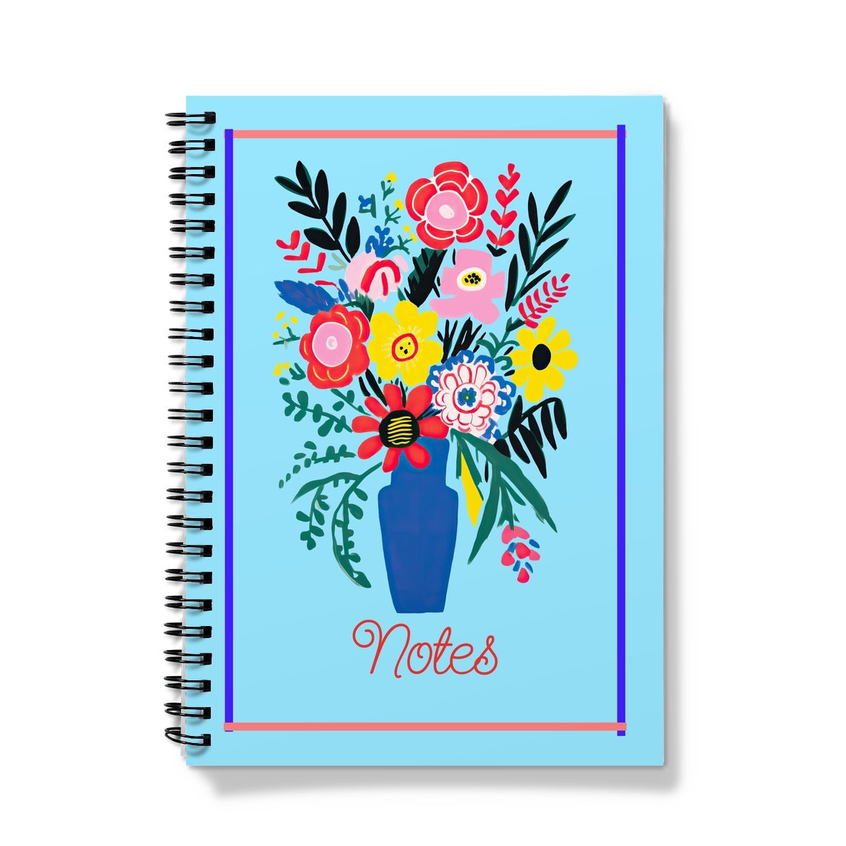 Blue Floral Bouquet Notebook