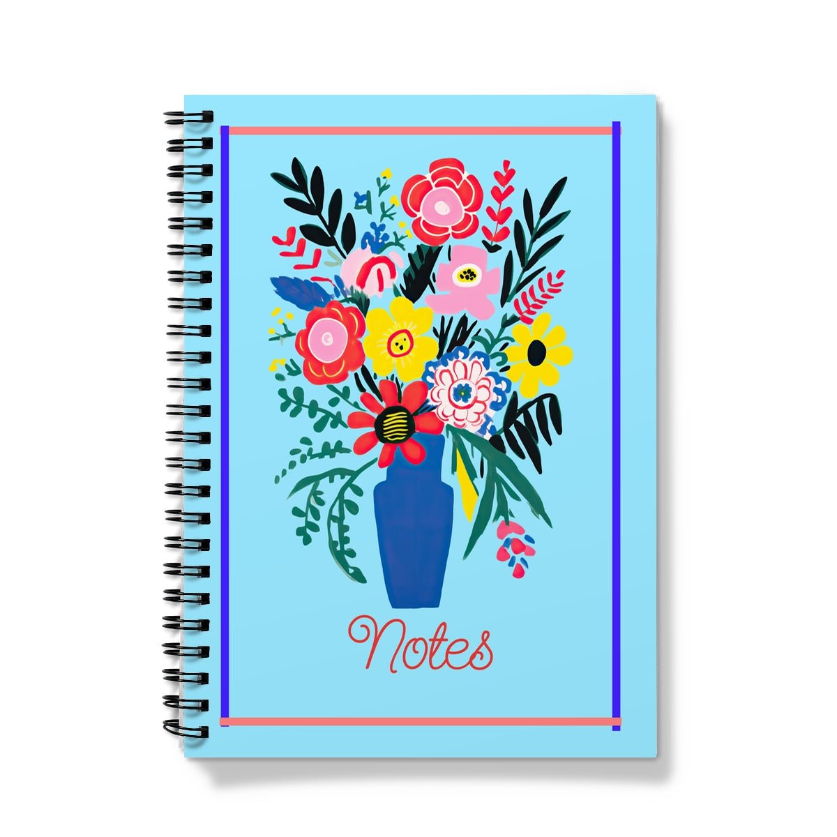 Blue Floral Bouquet Notebook