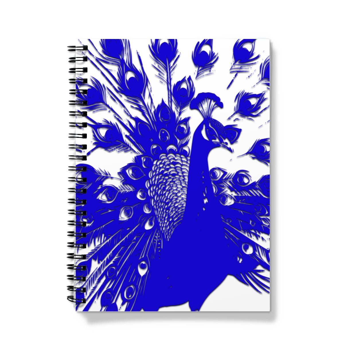 Blue Peacock Spiral Notebook