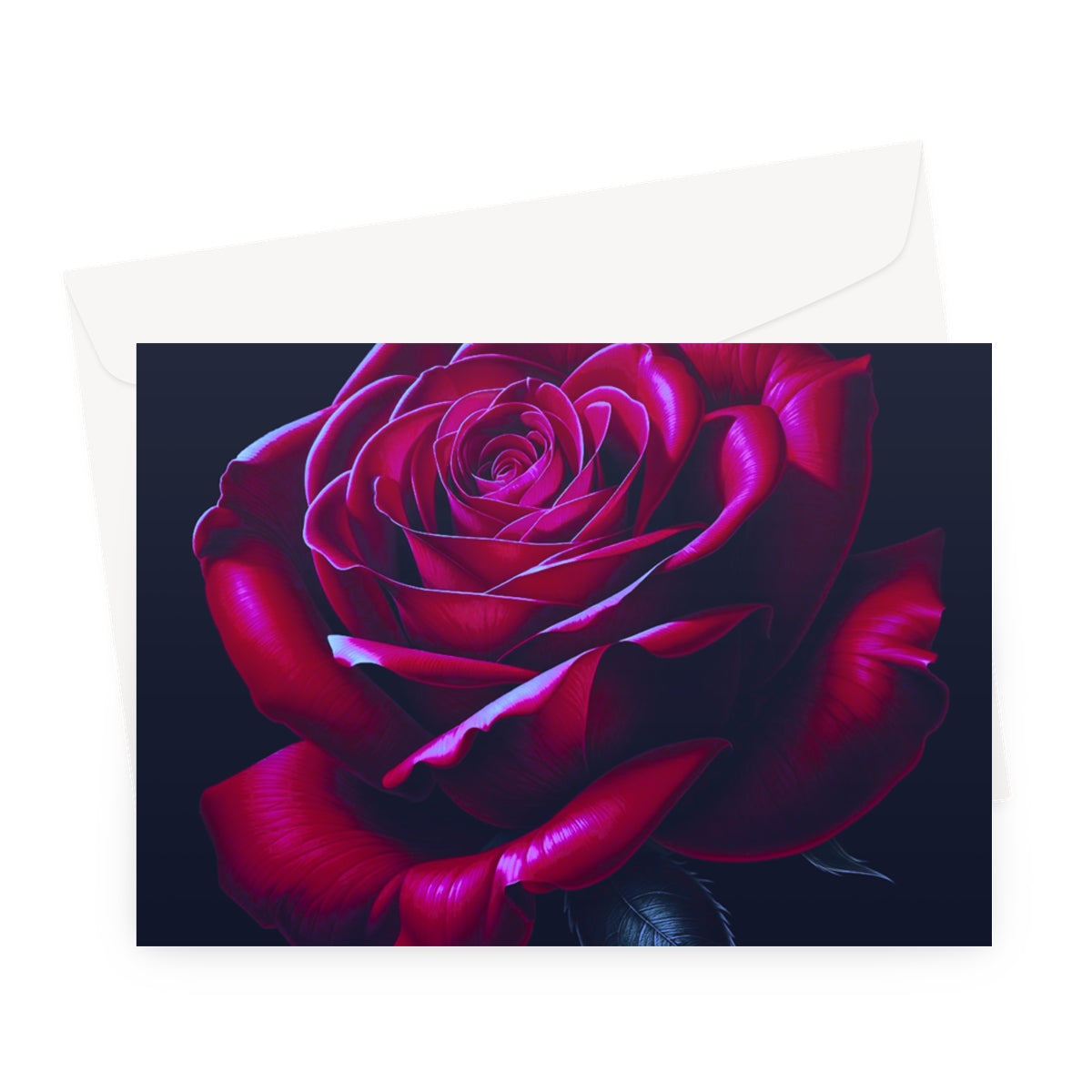 Dark Rose Greeting Cards