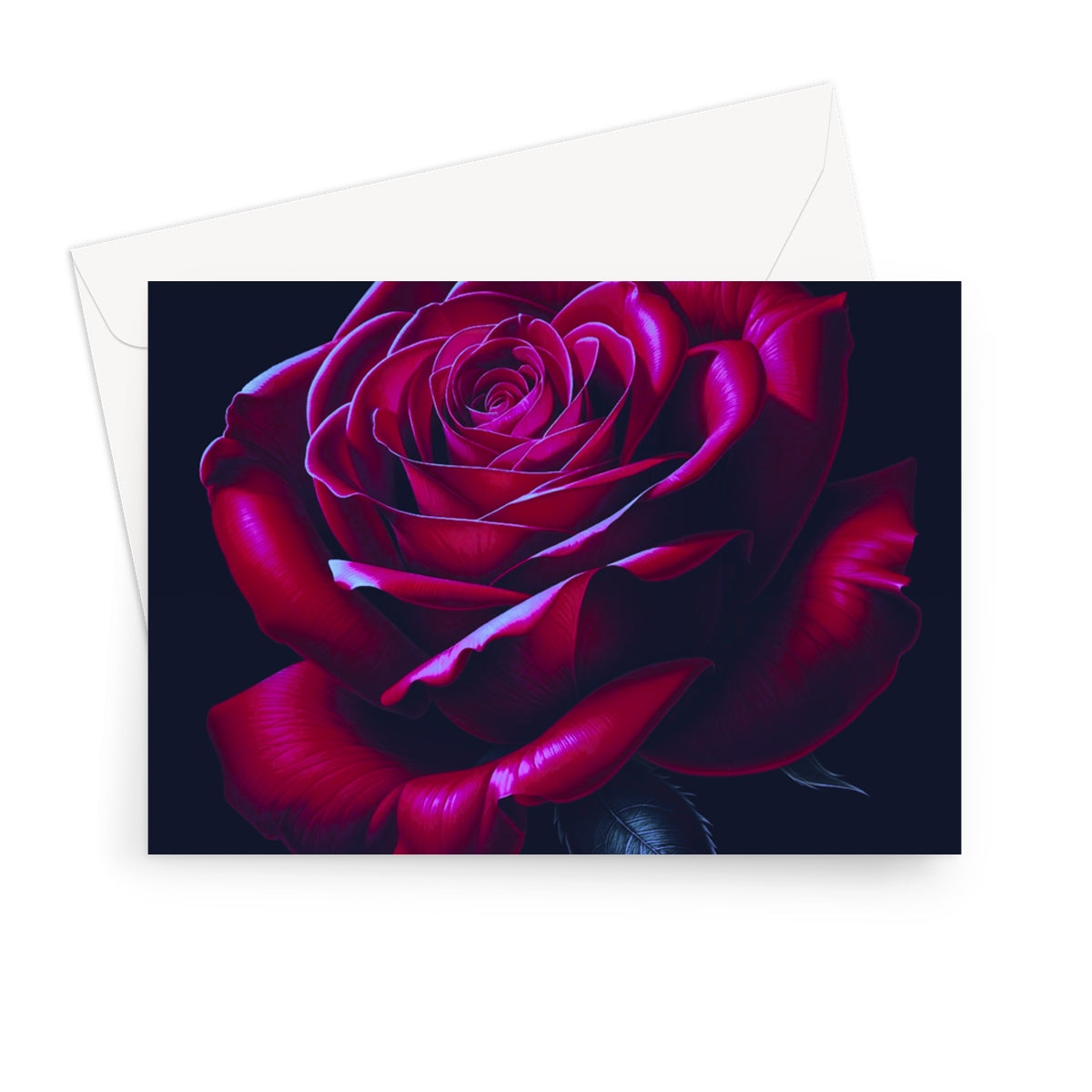 Dark Rose Greeting Cards