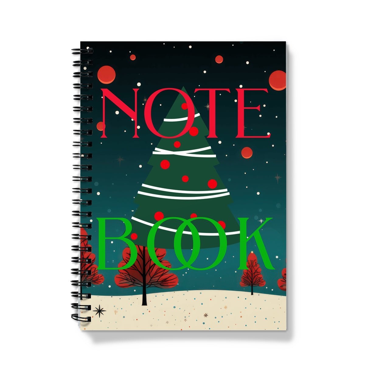 Christmas Notes Spiral Notebook