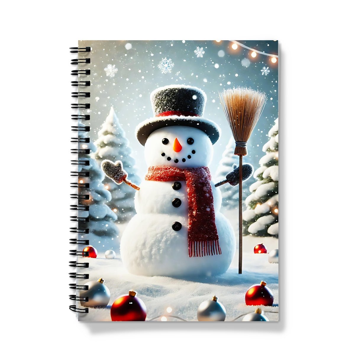 Christmas Snowman Spiral Notebook