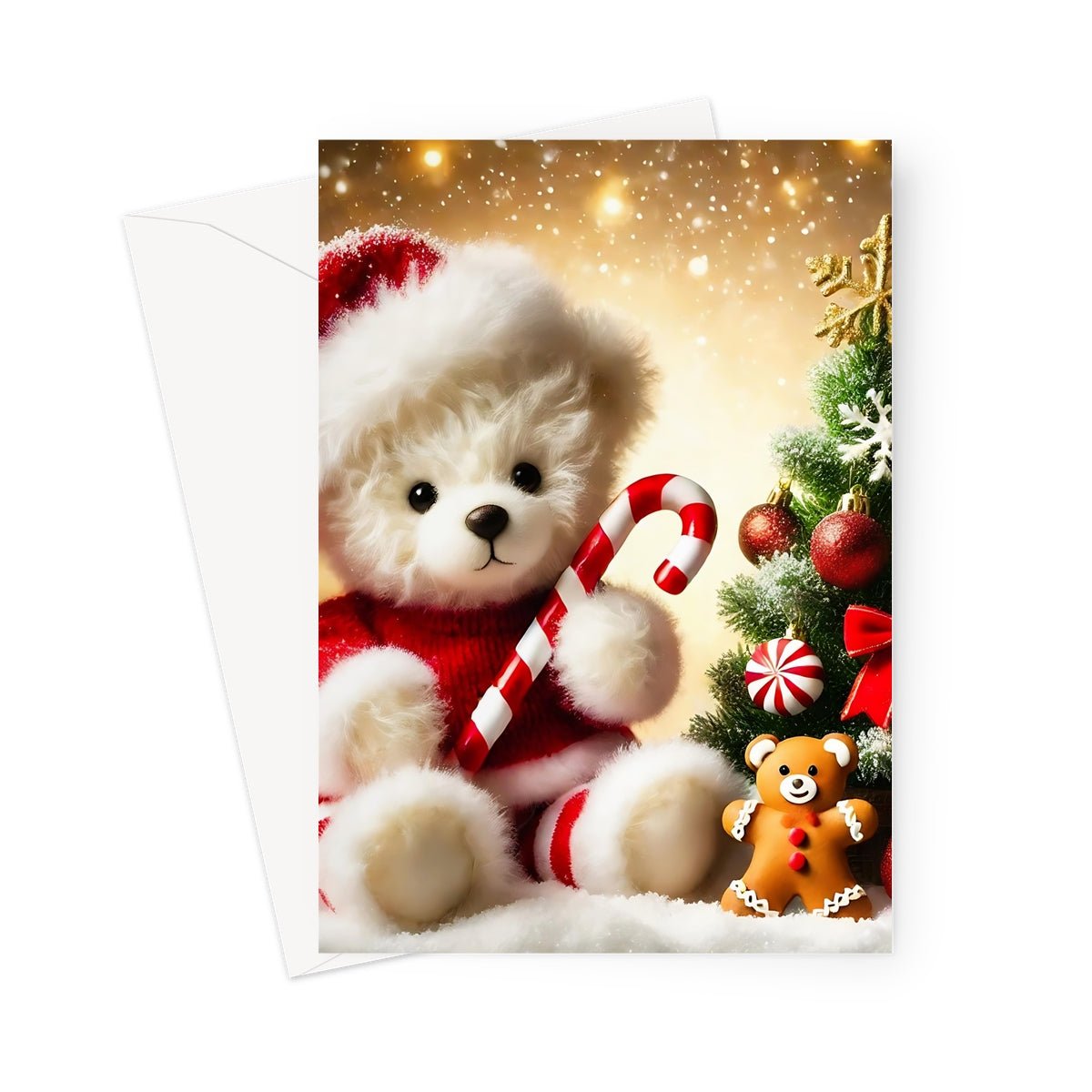Christmas Teddy Bear Greeting Cards - Pack of 10 Cards