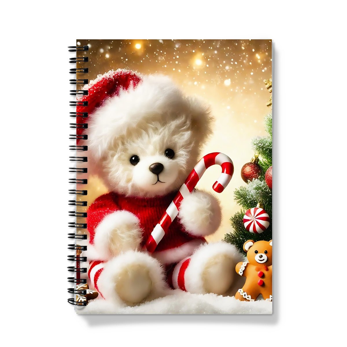 Christmas Teddy Bear Spiral Notebook