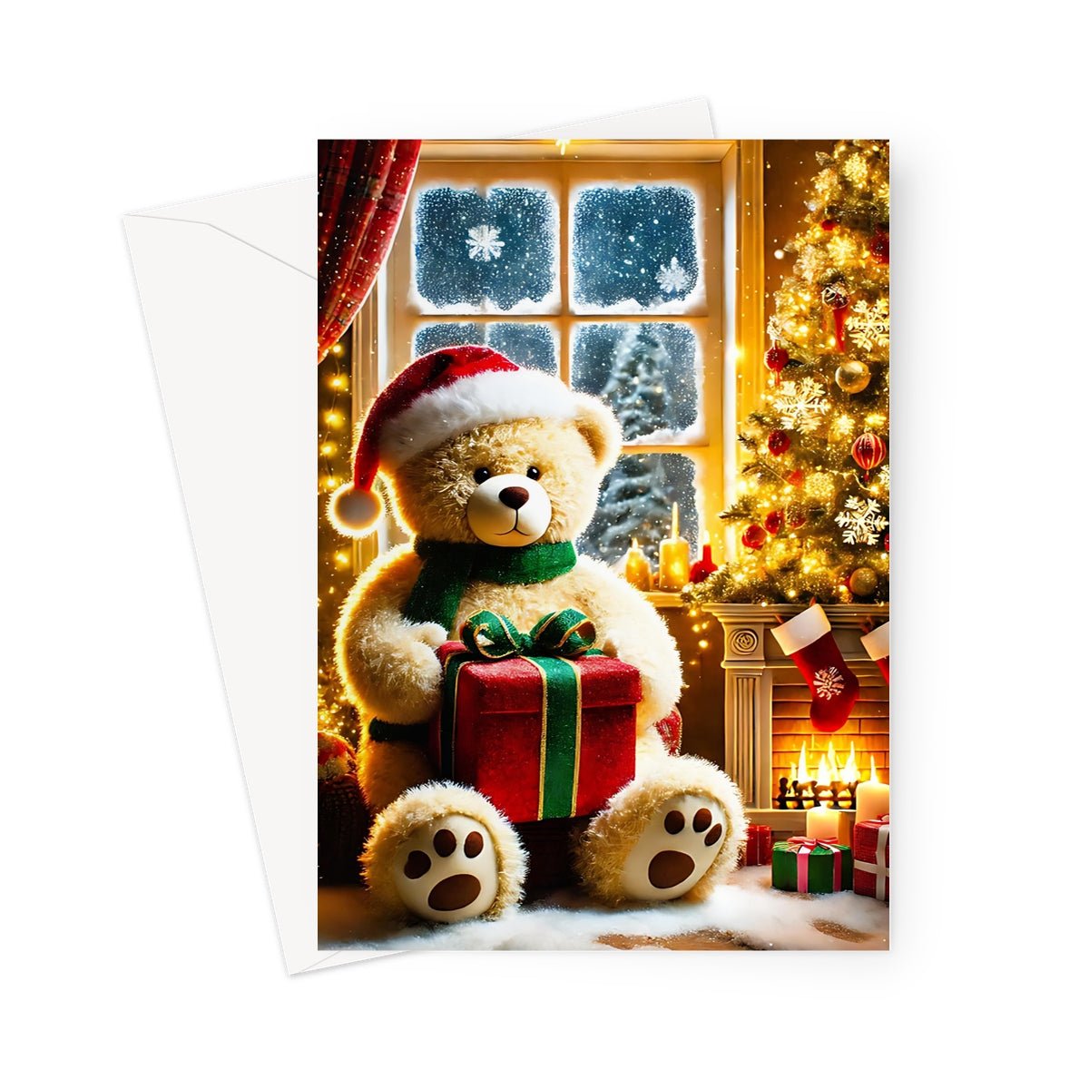 Christmas Teddy Greeting Cards - Pack of 10 Cards