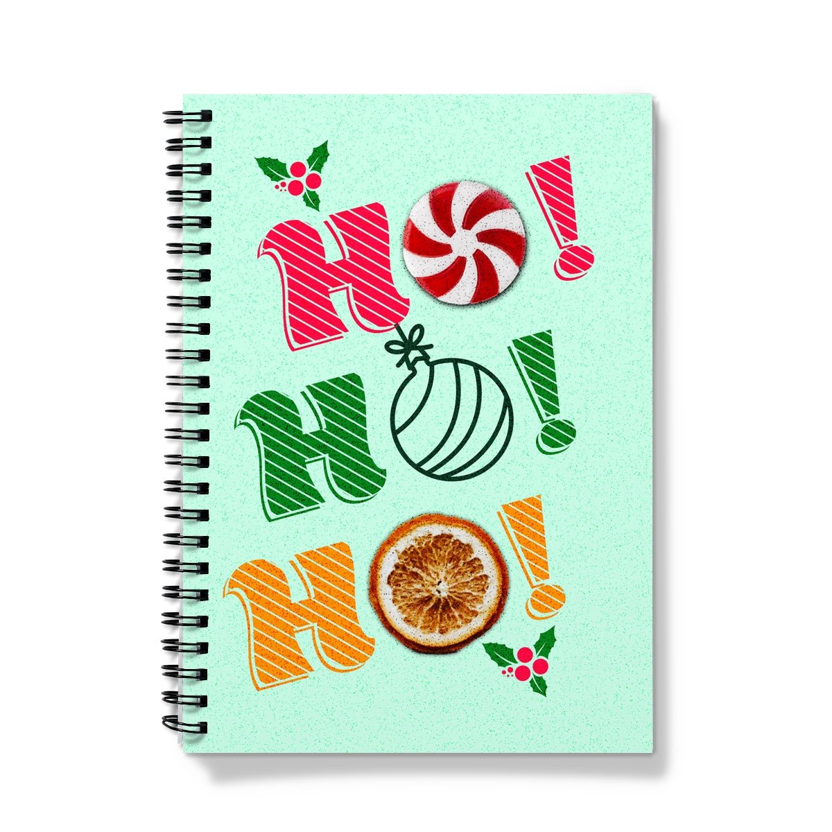 Cute Christmas Ho Ho Ho Spiral Notebook