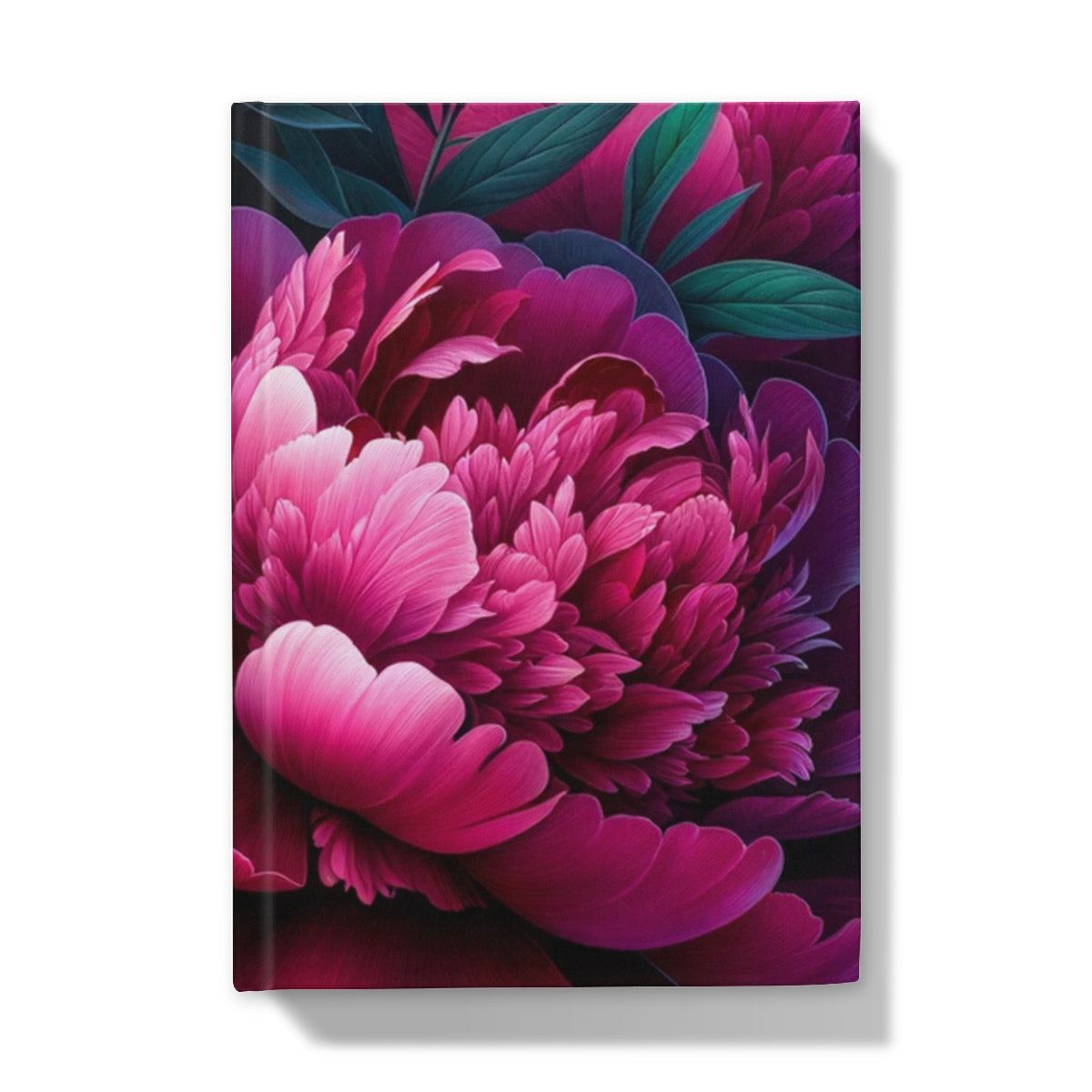 Dark Pink Peony Hardback Journal
