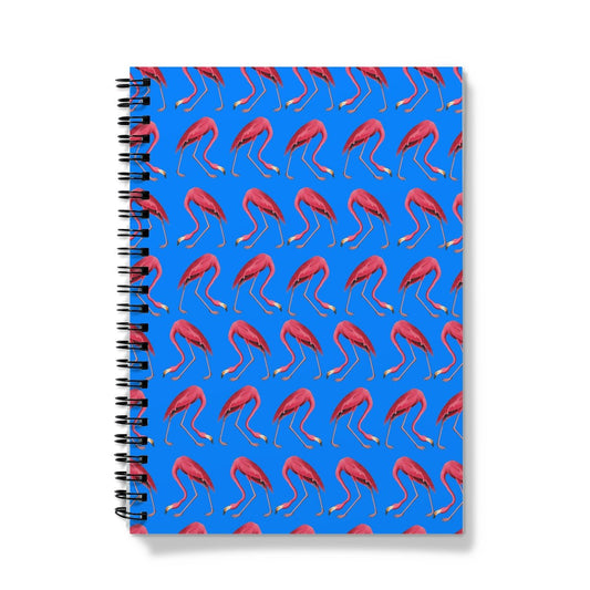 Flamingo Parade Blue Notebook