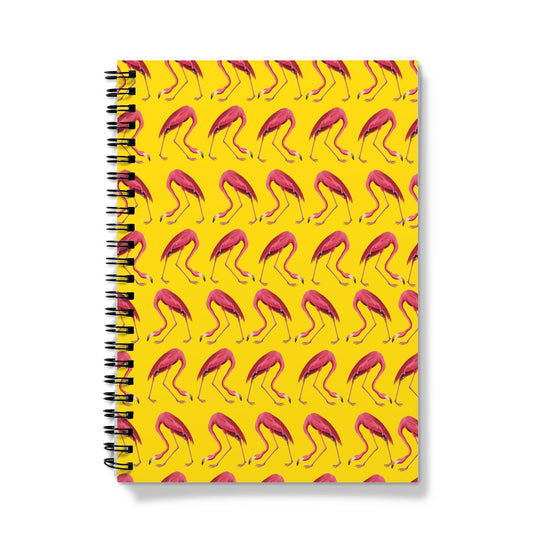 Flamingo Parade Yellow Notebook