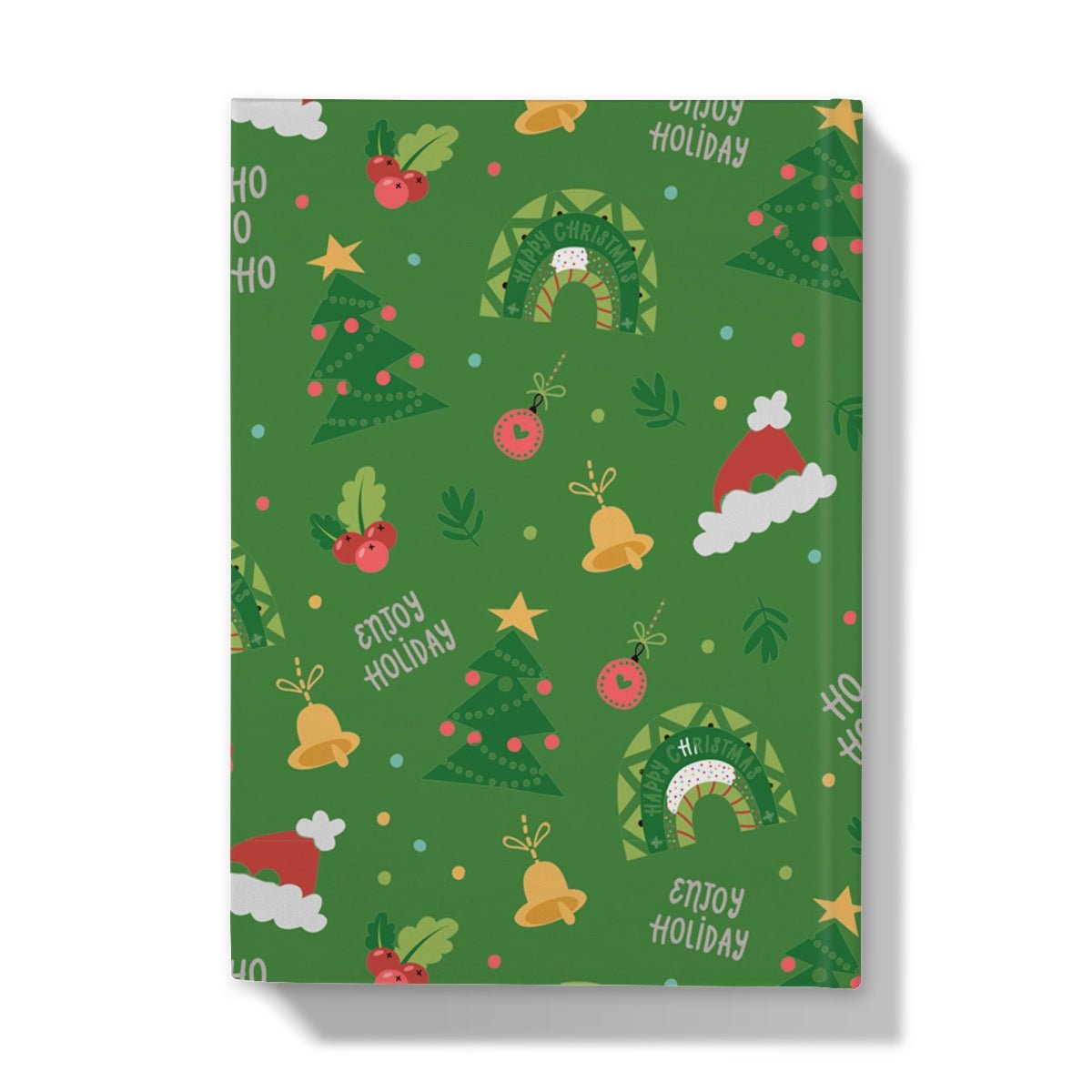 Green Christmas Ho Ho Ho Hardback Journal