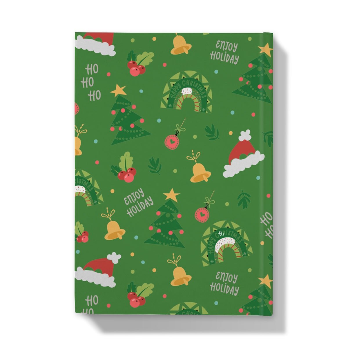 Green Christmas Ho Ho Ho Hardback Journal