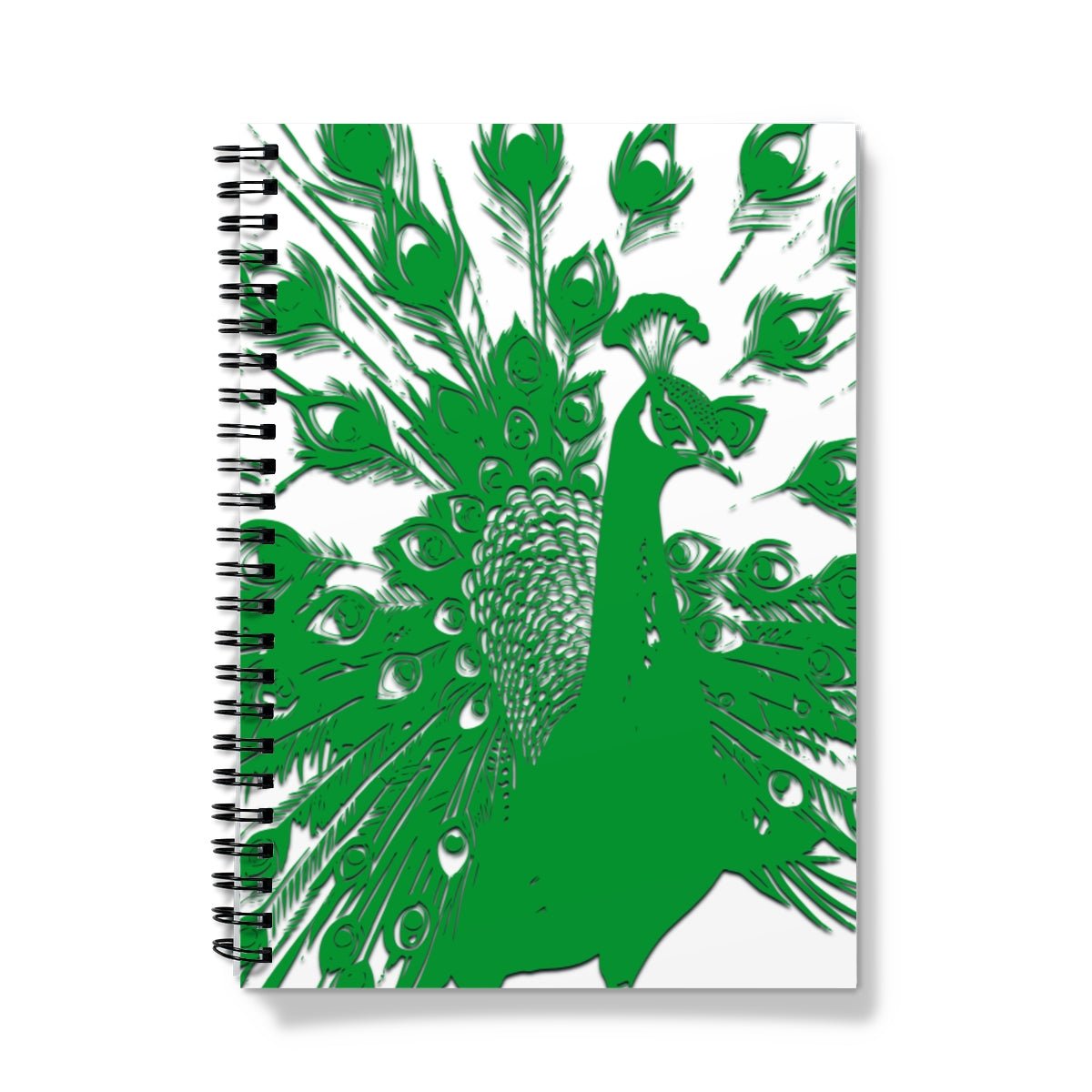 Green Peacock Spiral Notebook