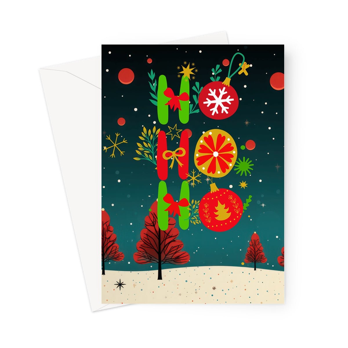 Ho ho ho Christmas Greeting Cards - Pack of 10 Cards