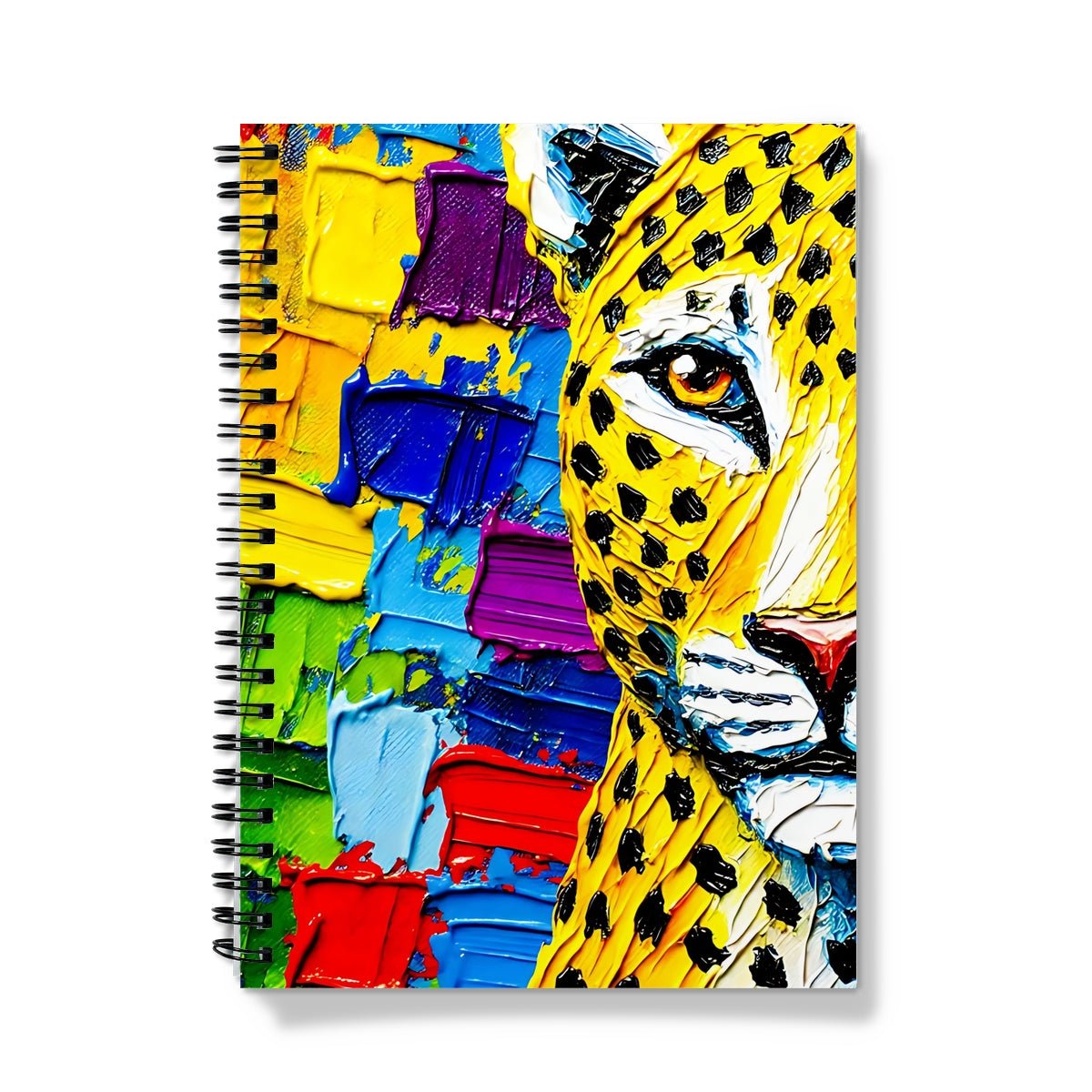 Impasto Leopard Spiral Notebook