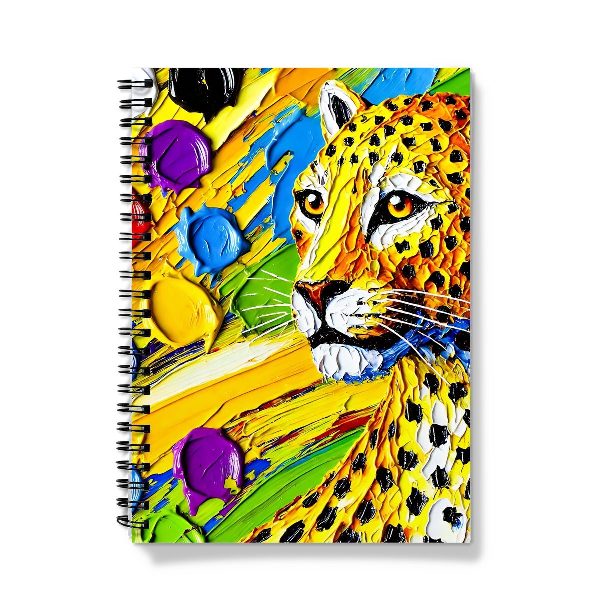 Leopard Paint Spiral Notebook