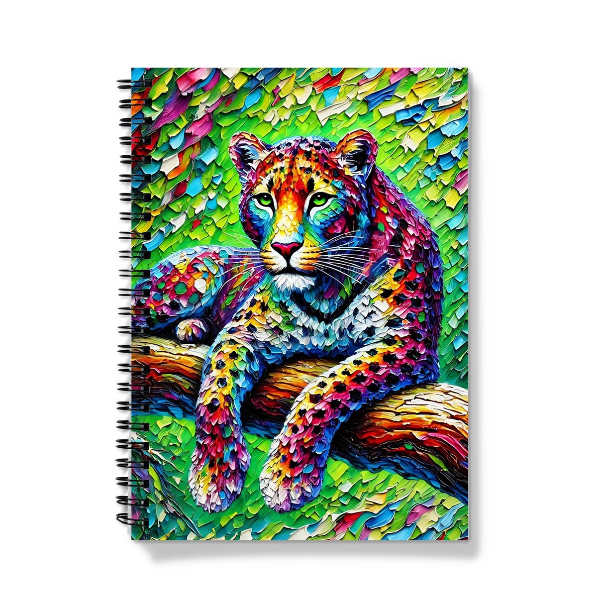 Leopard Pose Spiral Notebook