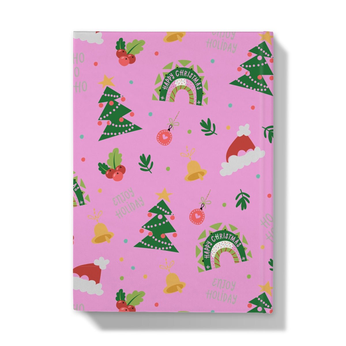 Light Pink Christmas Ho Ho Ho Hardback Journal