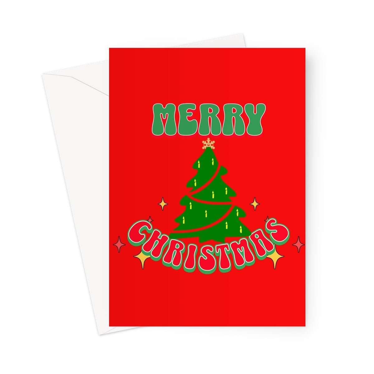 Merry Christmas Greeting Cards - Pack of 10 Cards