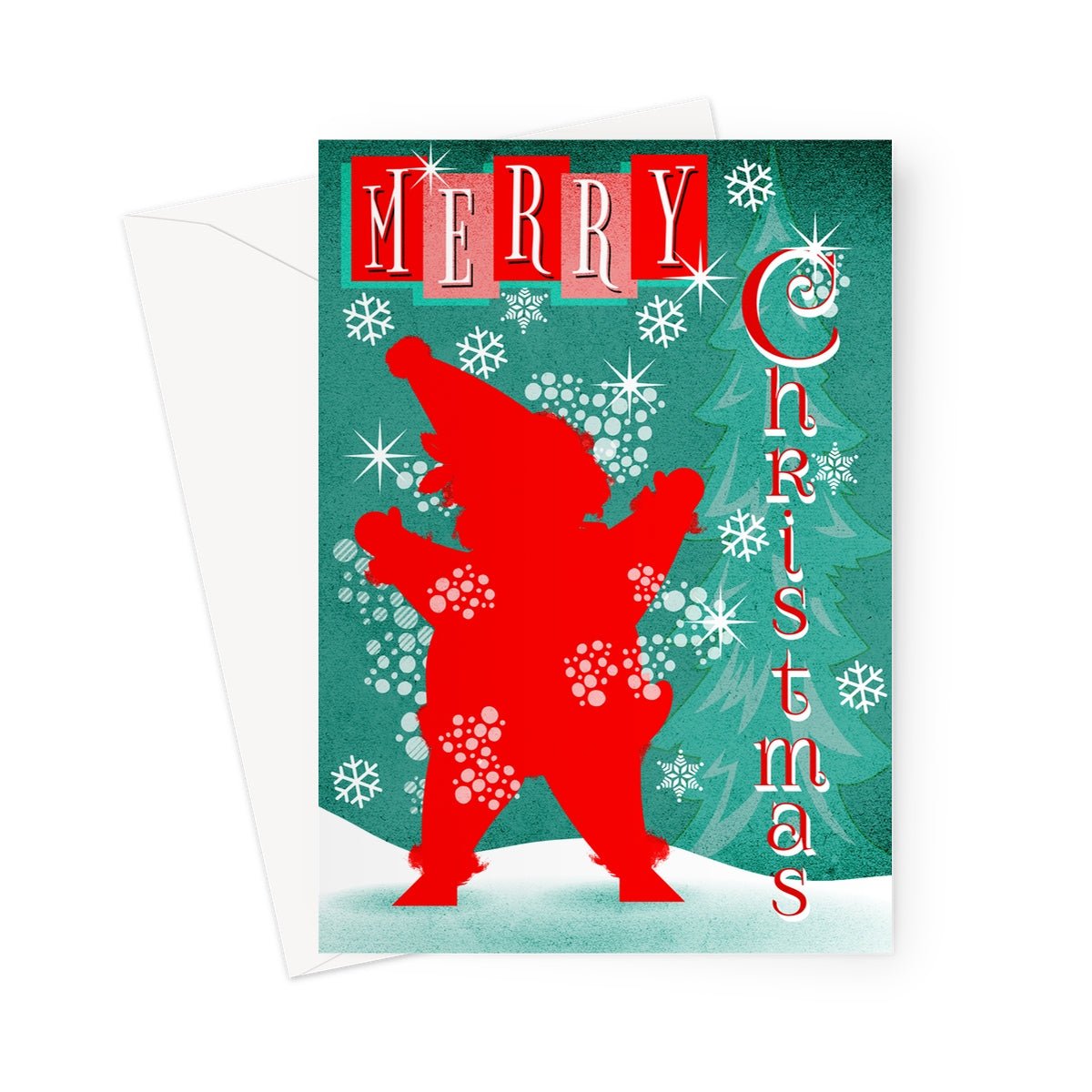 Merry Christmas Santa Greeting Cards - Pack of 10 Cards