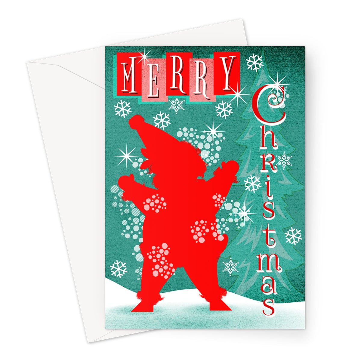 Merry Christmas Santa Greeting Cards - Pack of 10 Cards