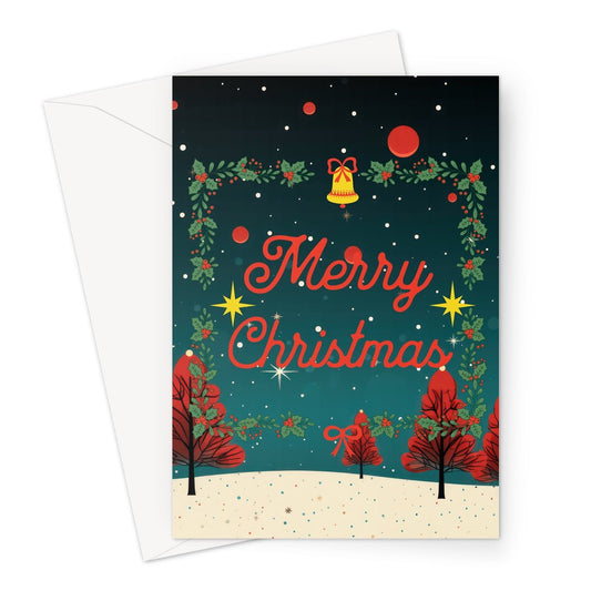 Merry Christmas Stars Greeting Cards - Pack of 10 Cards