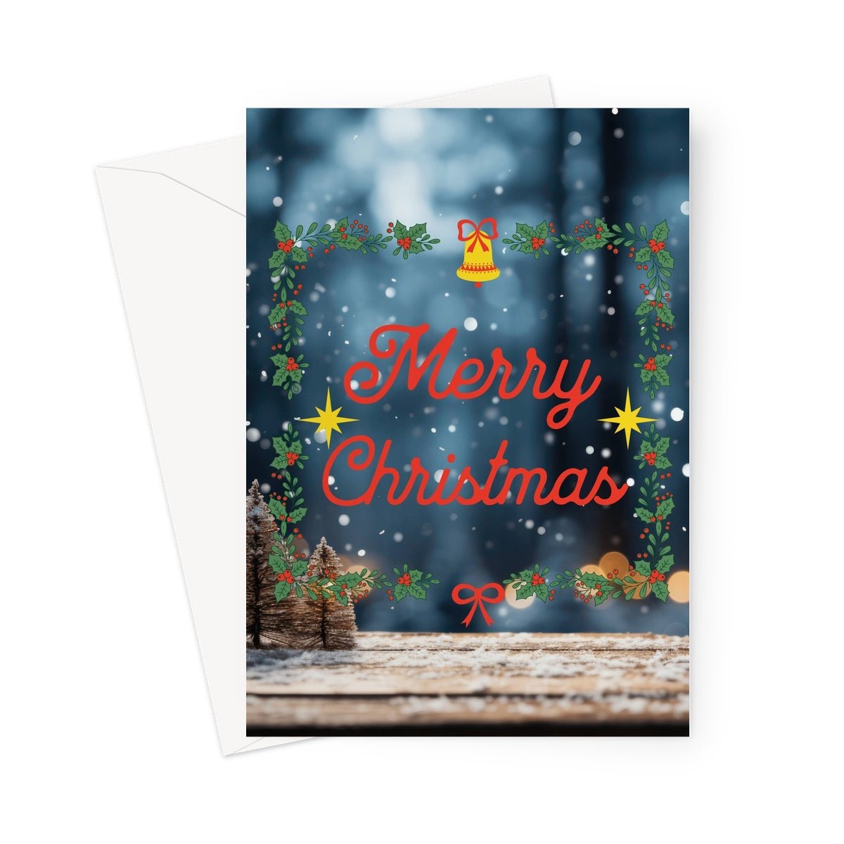Merry Christmas Winter Greeting Cards - Pack of 10 Cards