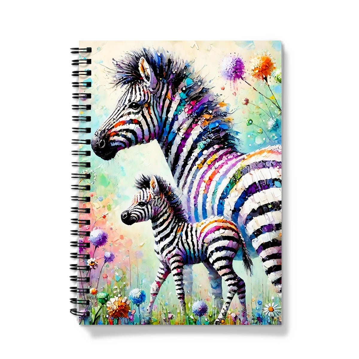 Mum and Baby Zebra Spiral Notebook