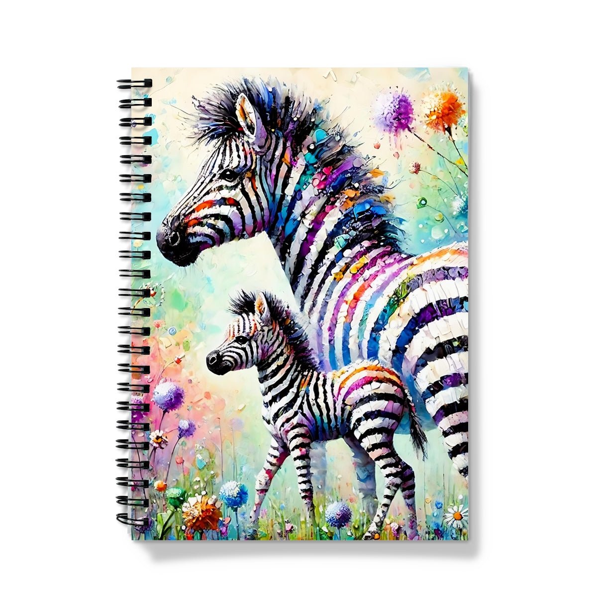 Mum and Baby Zebra Spiral Notebook