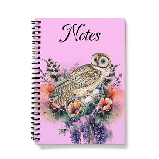 Owl Pink Notebook