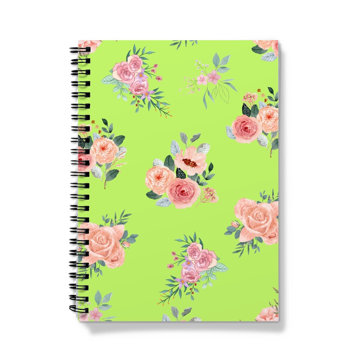 Paperdec Light Green Flower Notebook