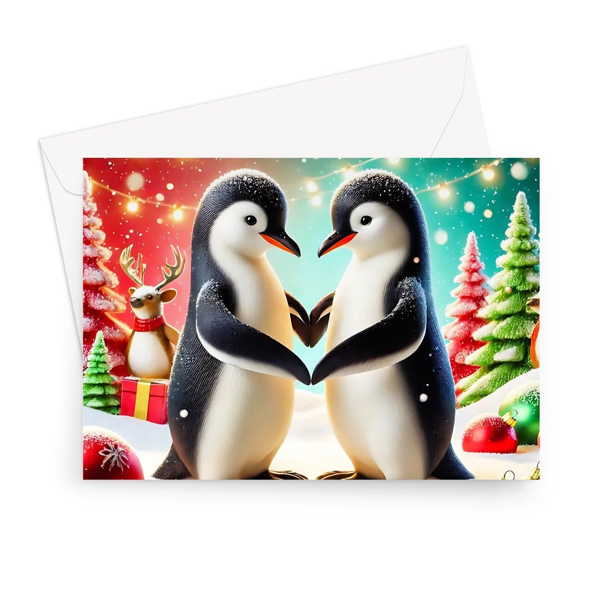 Penguin Love Christmas Greeting Card