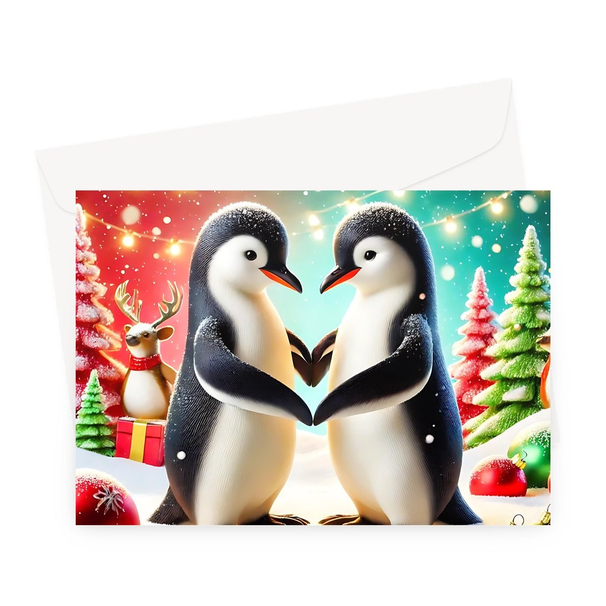 Penguin Love Christmas Greeting Card