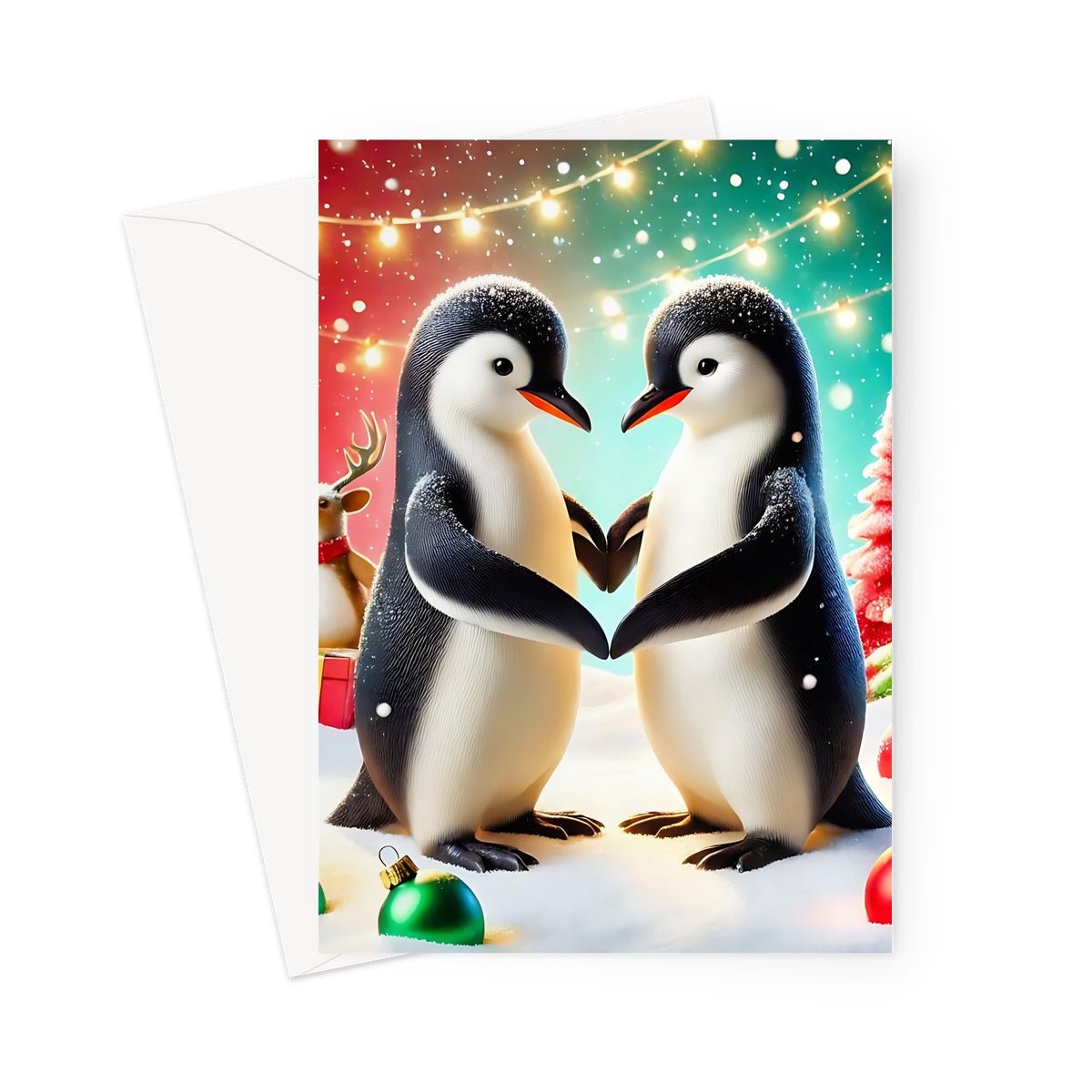 Penguin Love Christmas Greeting Card