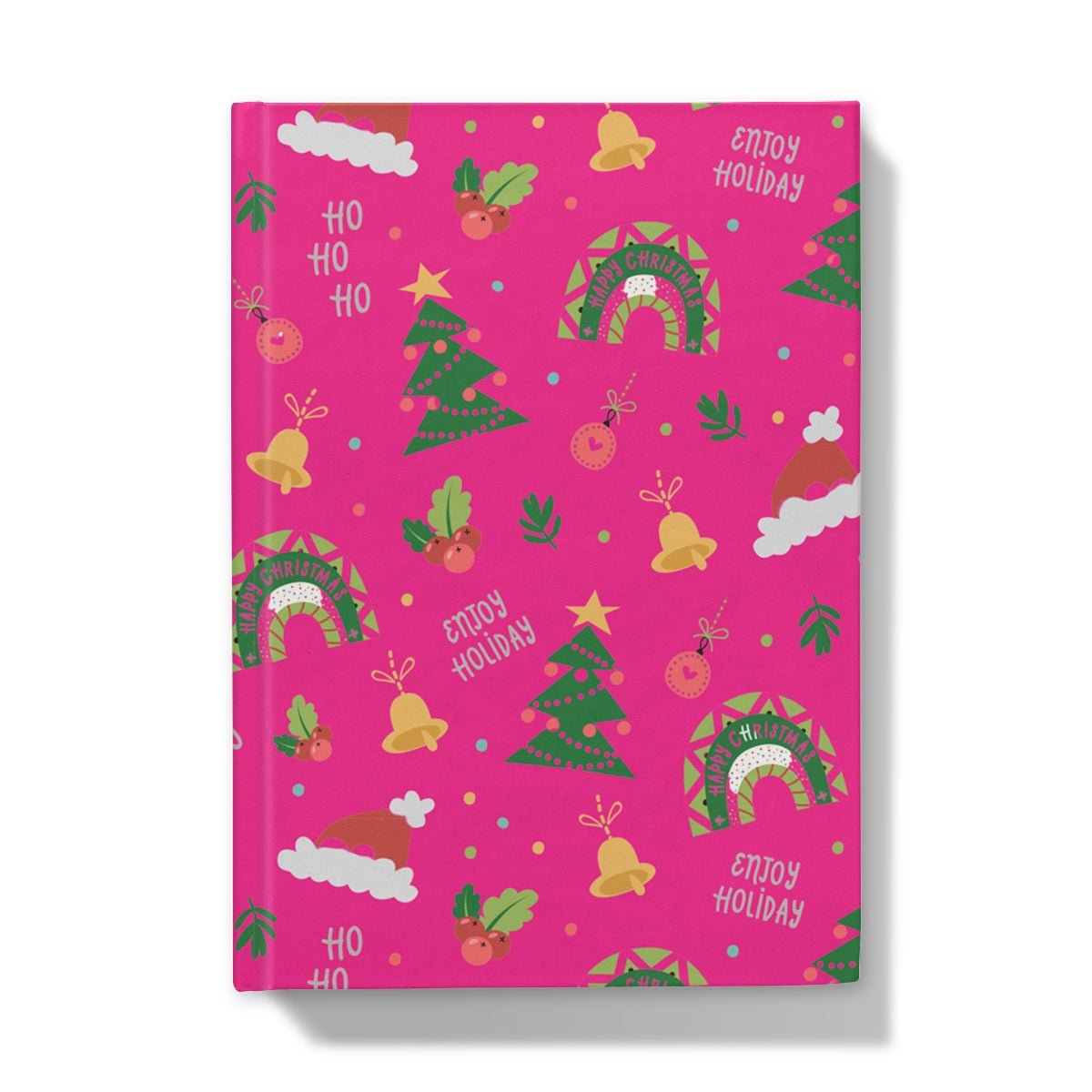 Pink Christmas Ho Ho Ho Hardback Journal