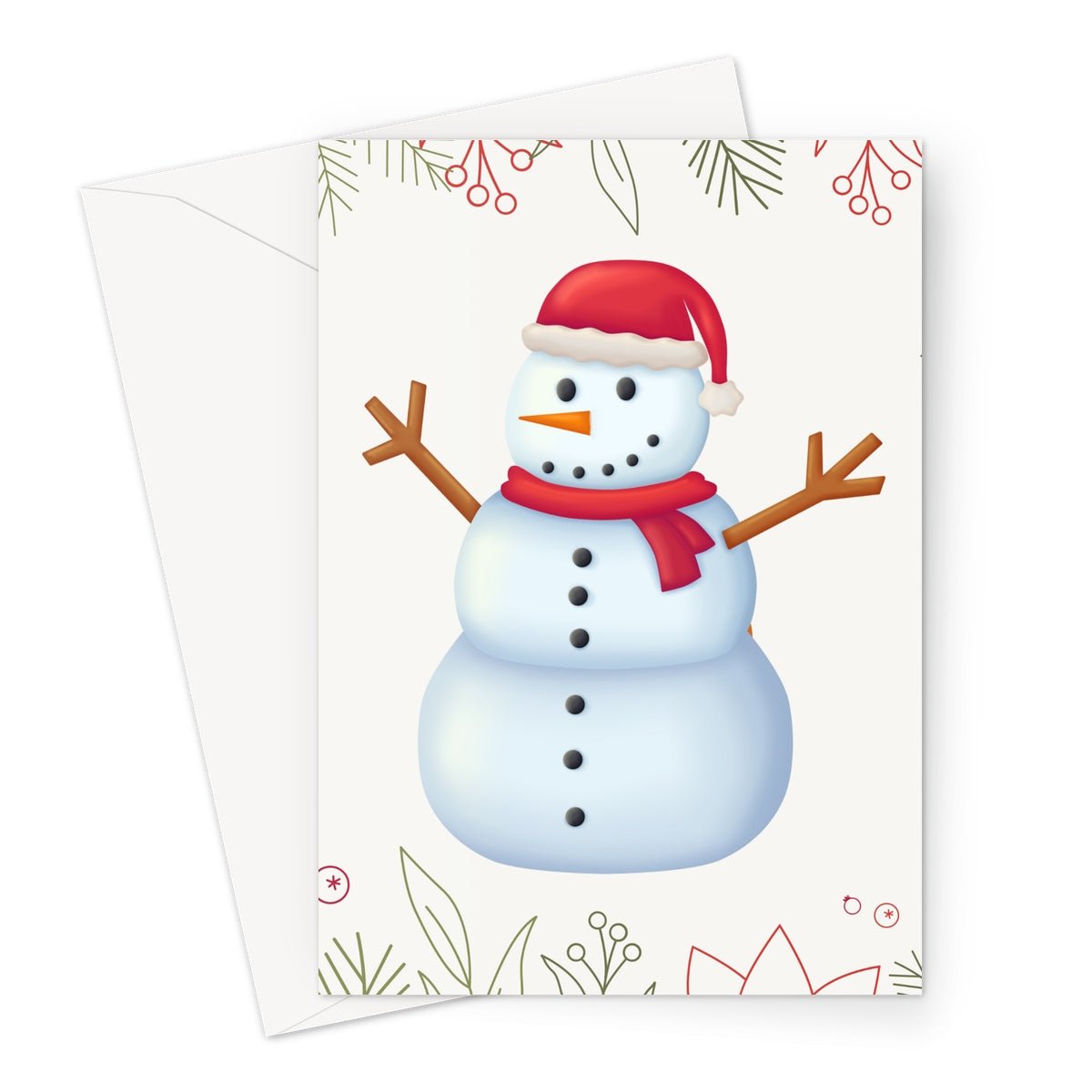 Snowman Christmas Greeting Cards - Pack of 10 Cards