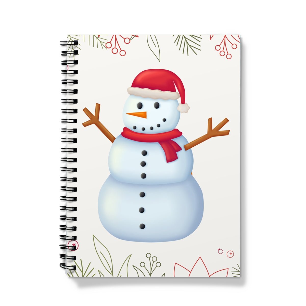 Snowman Christmas Spiral Notebook