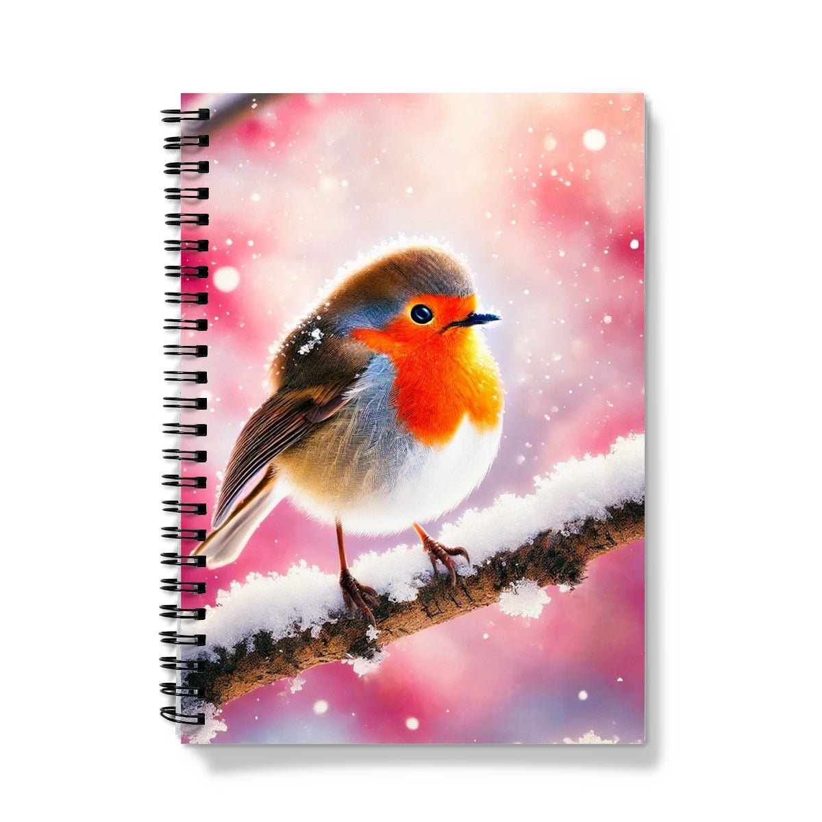 Winter Robin Bird Notebook